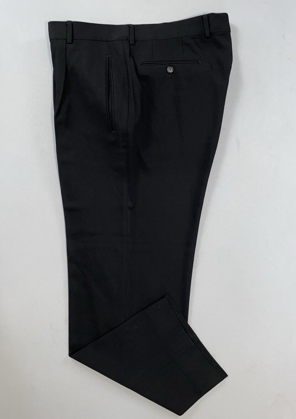 Hugo Boss Einstein/Sigma Single Pleat Wool Formal Pants. Black, Actual 38X30 EUC